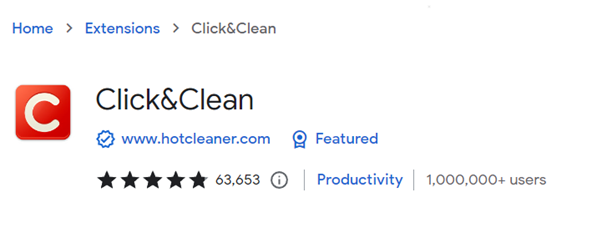 Click&Clean Chrome extension