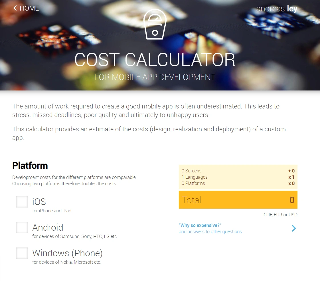 andreasley calculator