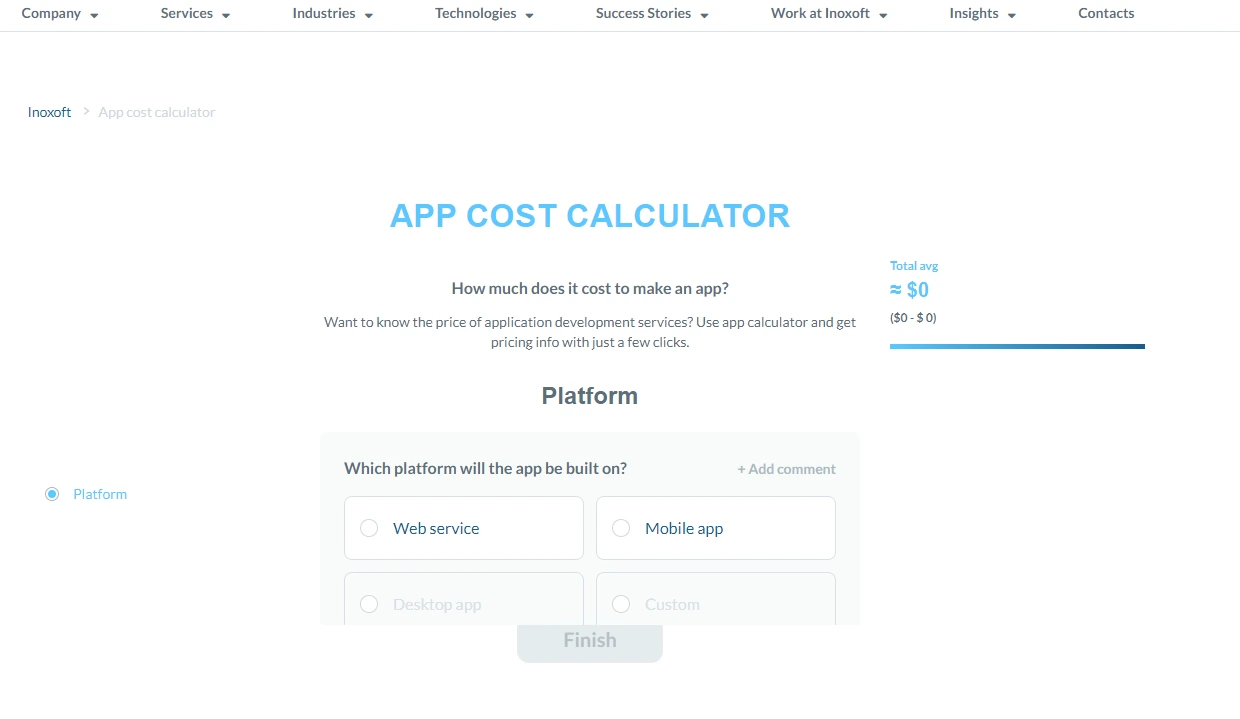 inoxoft calculator