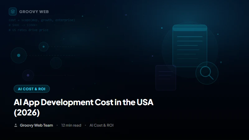 AI App Development Cost in the USA (2026): Real Pricing by Type