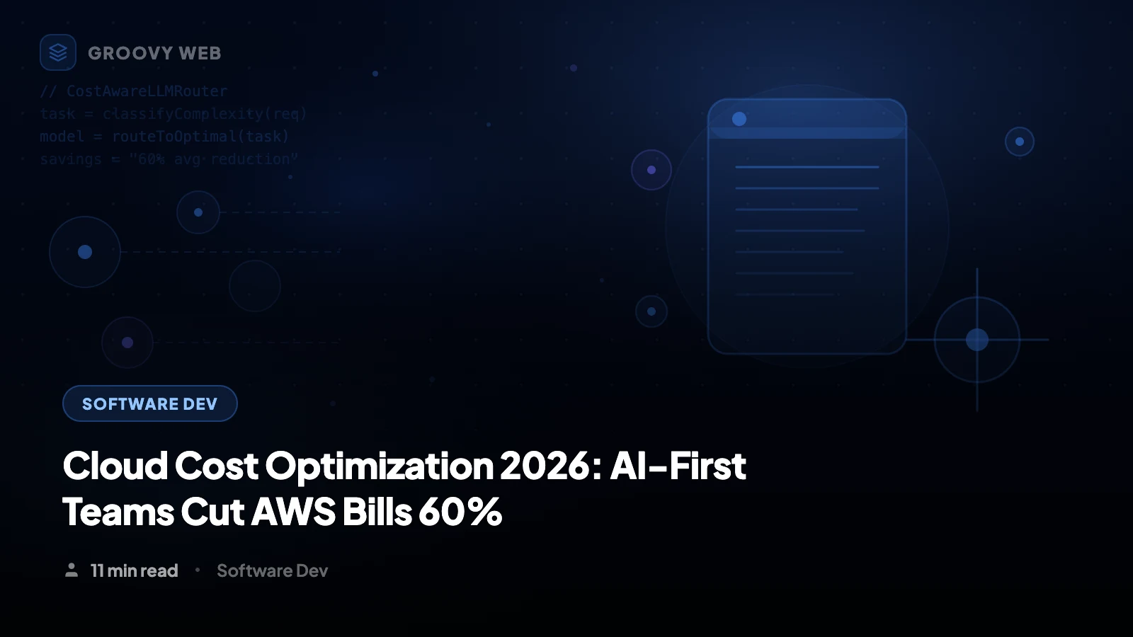 Cloud Cost Optimization in 2026: How AI-First Teams Cut AWS Bills by 60%