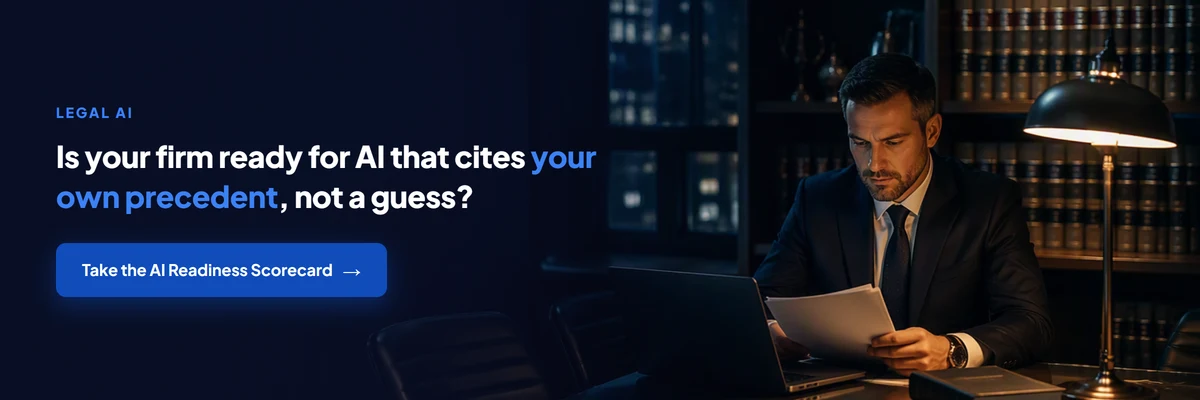 Is your firm ready for grounded legal AI? Take the AI Readiness Scorecard
