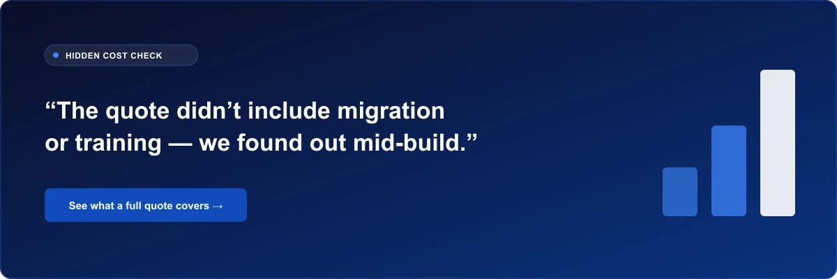Custom CRM development cost build partner reality check banner