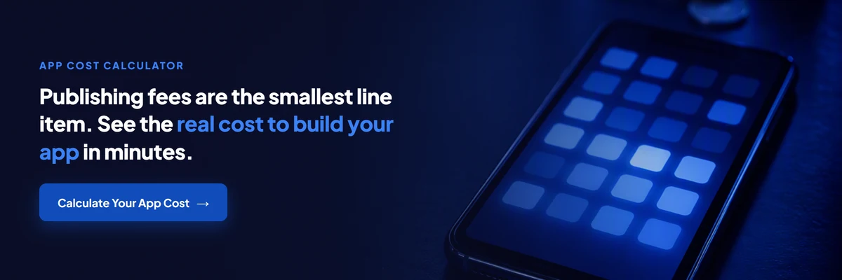 App cost calculator banner: see the real cost to build your app