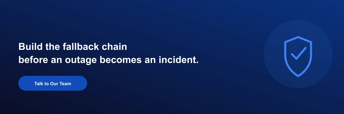 Build the fallback chain before an outage becomes an incident