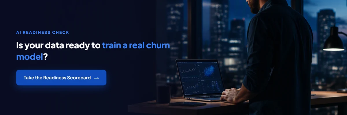 Is your data ready to build a churn model? Take the AI Readiness Scorecard