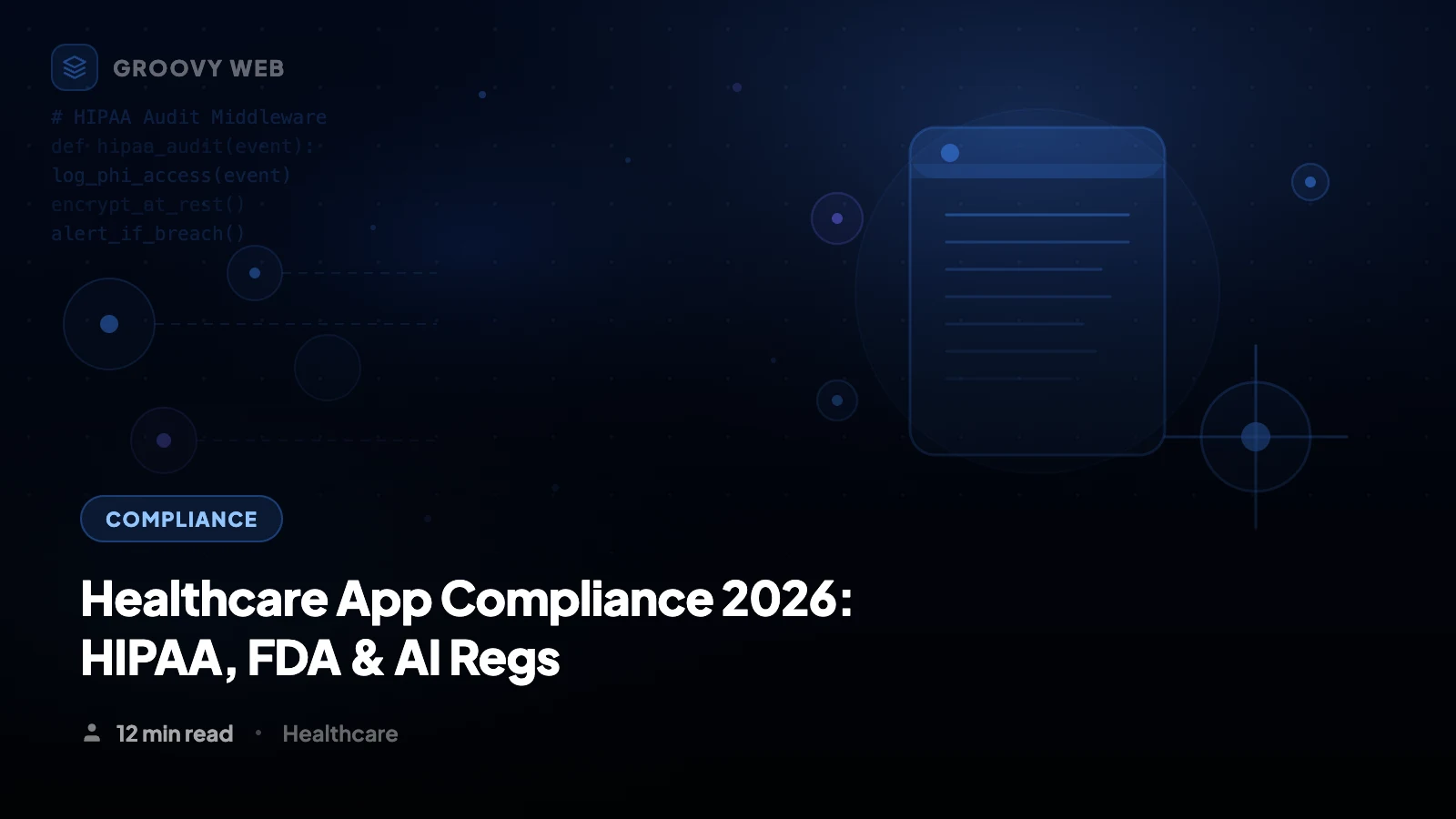 Healthcare App Compliance in 2026: HIPAA, FDA & AI Regulations Explained