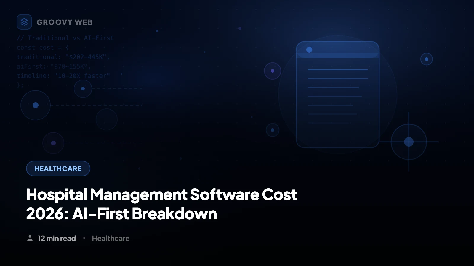 Hospital Management Software Cost in 2026: AI-First Development Breakdown
