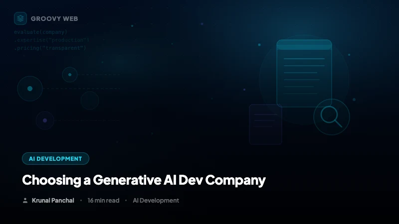 How to Choose a Generative AI Development Company in 2026