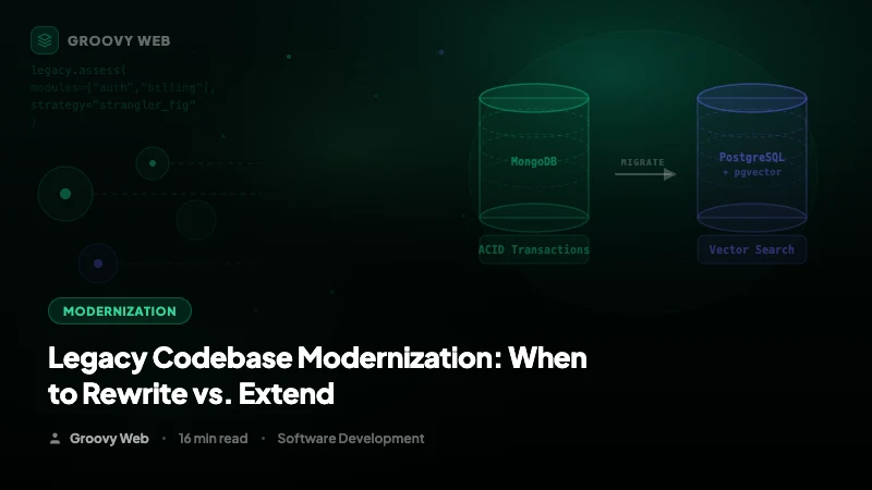 Legacy Codebase Modernization: When to Rewrite vs. Extend (The 2026 AI Approach)