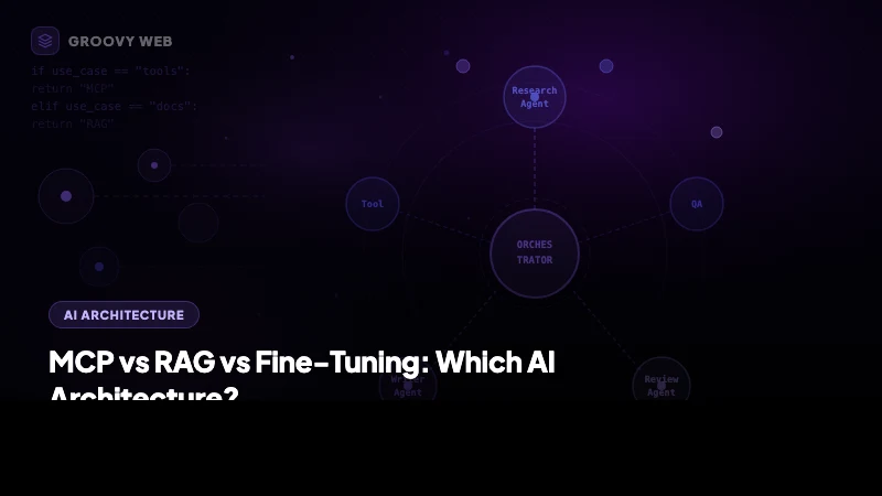MCP vs RAG vs Fine-Tuning: Which AI Architecture Fits Your Product in 2026