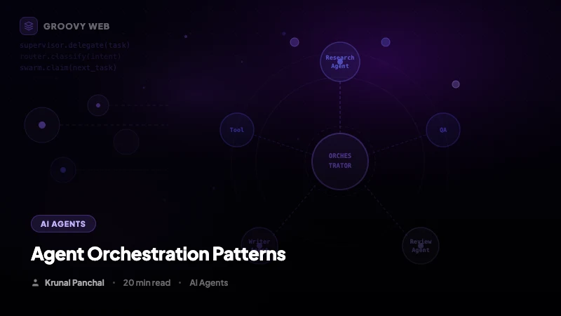 Multi-Agent Orchestration Patterns: Supervisor, Router, Pipeline & Swarm Architecture