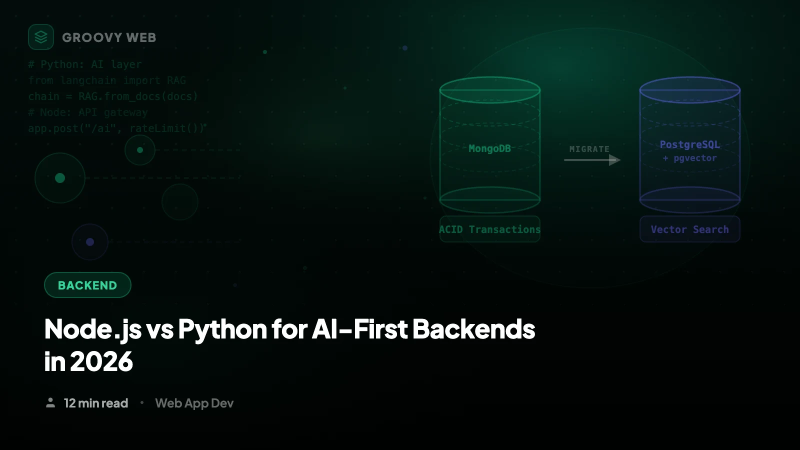 Node.js vs Python for AI-First Backends: The 2026 Decision Guide