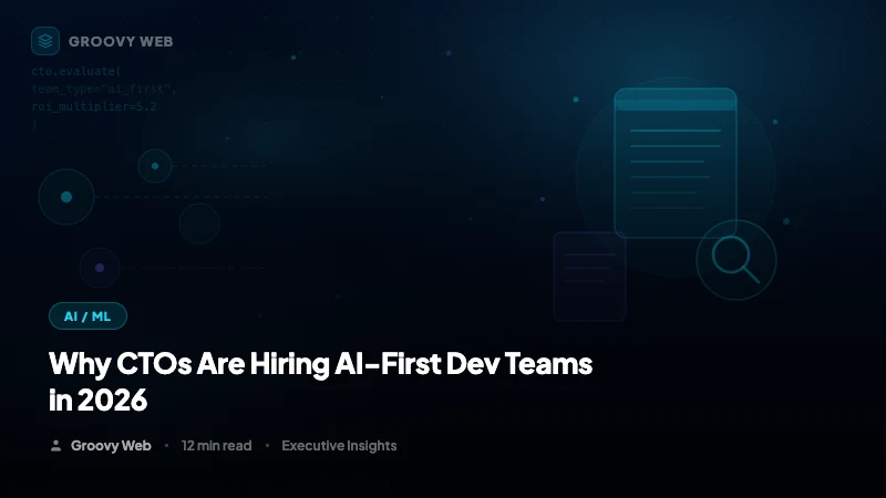 Why CTOs Are Hiring AI-First Dev Teams in 2026 (And What They Know That You Don't)