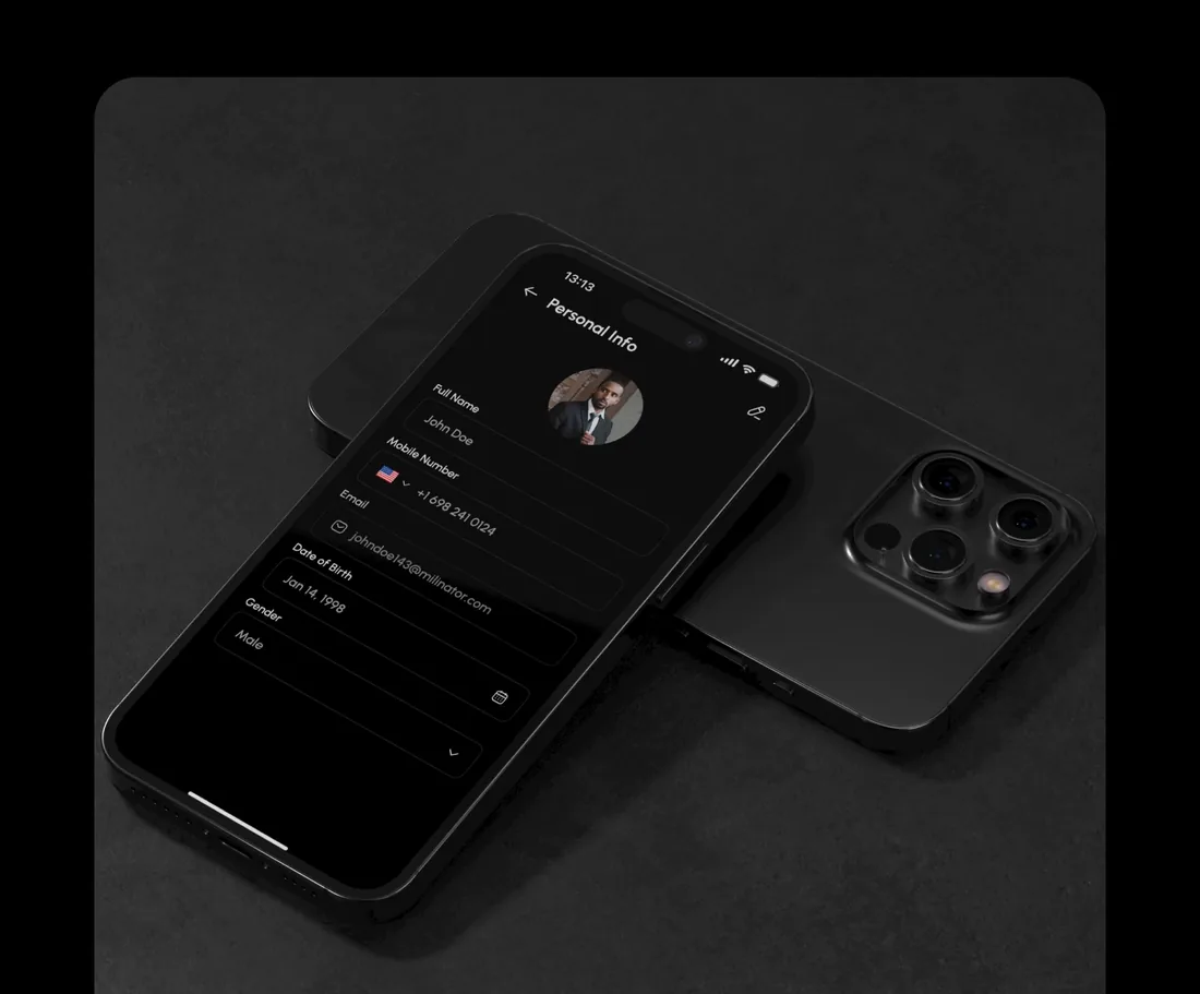ChatMind app profile screens on a dark phone
